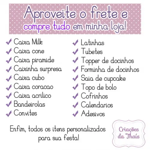 Topper para Docinhos Unicórnio