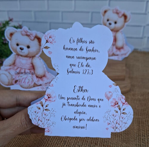 Caixinha para Bombom lembrancinha chá de bebê Ursinha