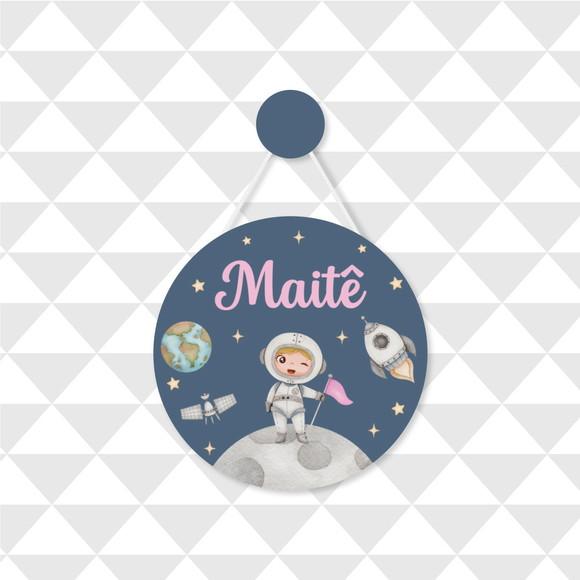 Enfeite Porta Maternidade Astronauta Menino Menina