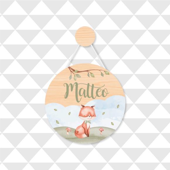 Enfeite Porta Maternidade Personalizado Raposinha