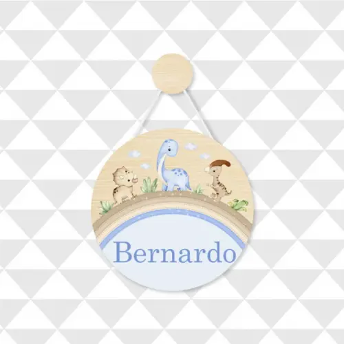 Enfeite Porta Maternidade Dinossauro Menino Menina