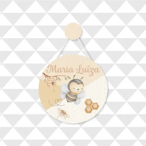 Enfeite Porta Maternidade Personalizado Abelhinha