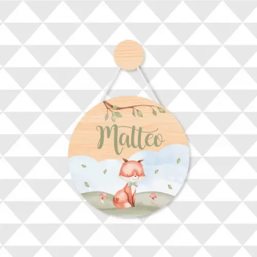 Enfeite Porta Maternidade Personalizado Raposinha