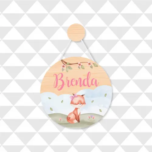 Enfeite Porta Maternidade Personalizado Raposinha