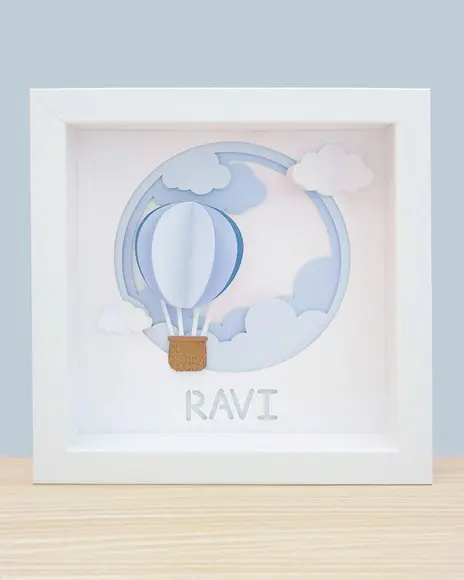Quadro 3d Infantil Porta Maternidade Personalizado Balão