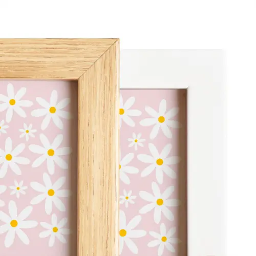 Kit 3 Quadros Infantil Bebê Flores Margaridas