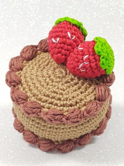 Bolo de Chocolate de Crochê