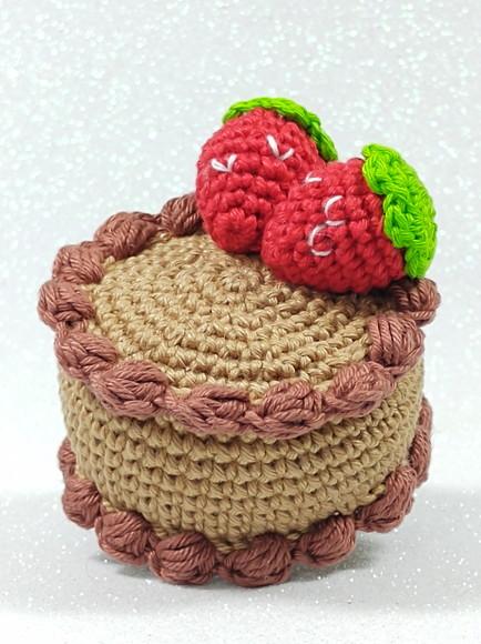 Bolo de Chocolate de Crochê