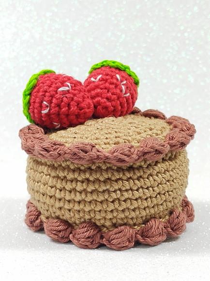 Bolo de Chocolate de Crochê
