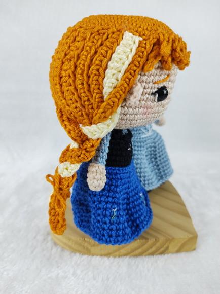 Boneca Princesa Anna Frozen Amigurumi em Crochê
