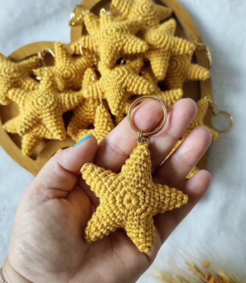 Chaveiro Estrela em Crochê