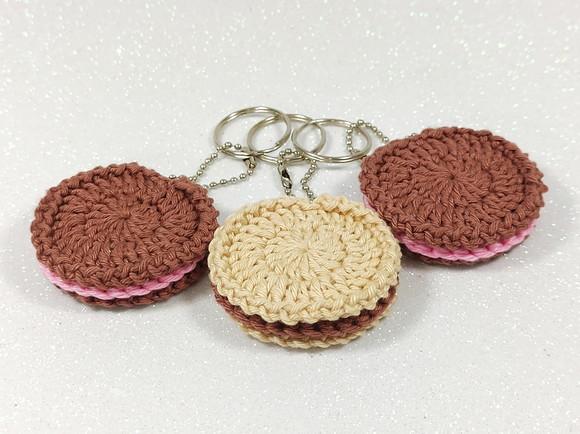 Chaveiro Biscoito em Crochê