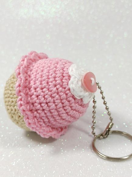 Chaveiro Cupcake em Crochê