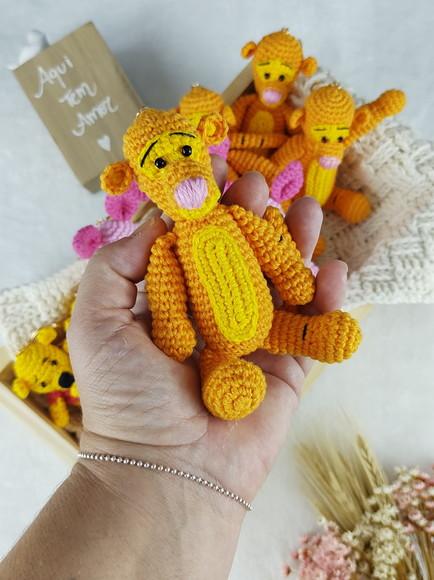 Chaveiro Lembrancinha Maternidade Urso Pooh em Crochê