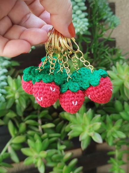 Chaveiro Mini Fruta em Crochê
