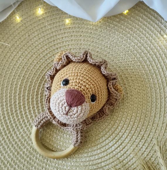 Chocalho Leão Amigurumi em Crochê