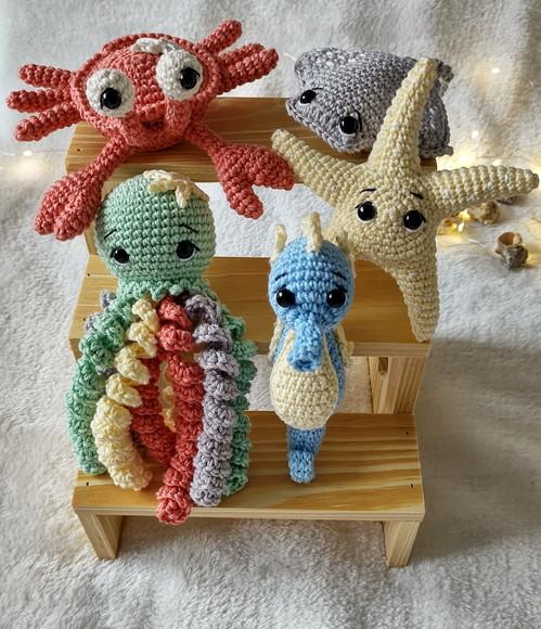 Conjunto Fundo do Mar com Lembrancinhas em Crochê
