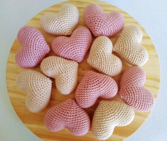 Coração Amigurumi em Crochê