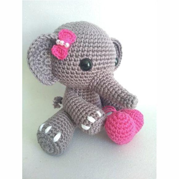 Elefante Amigurumi em Crochê