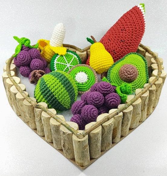 Fruta em Crochê