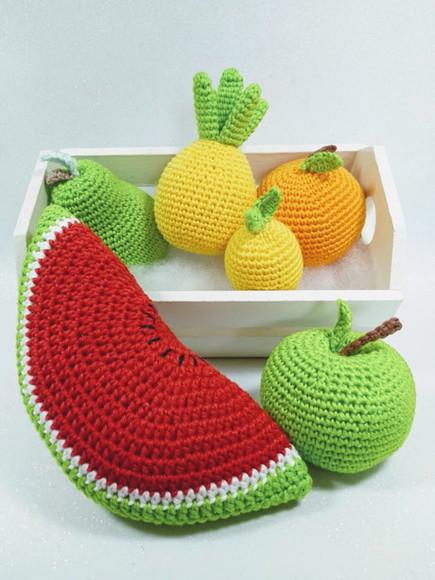 Fruta em Crochê