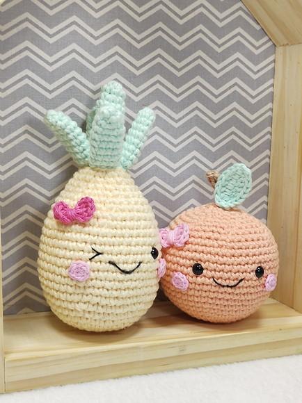 Frutas Carinha em Crochê com Nicho Casinha