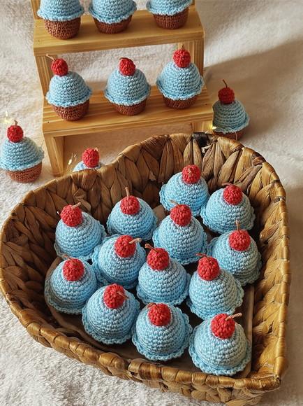 Lembrancinha Maternidade Cupcake em Crochê