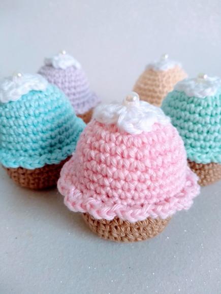 Lembrancinha Maternidade Cupcake em Crochê