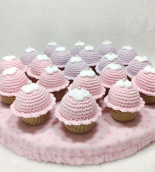 Lembrancinha Maternidade Cupcake em Crochê