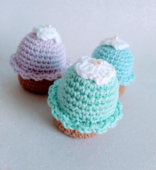 Lembrancinha Maternidade Cupcake em Crochê