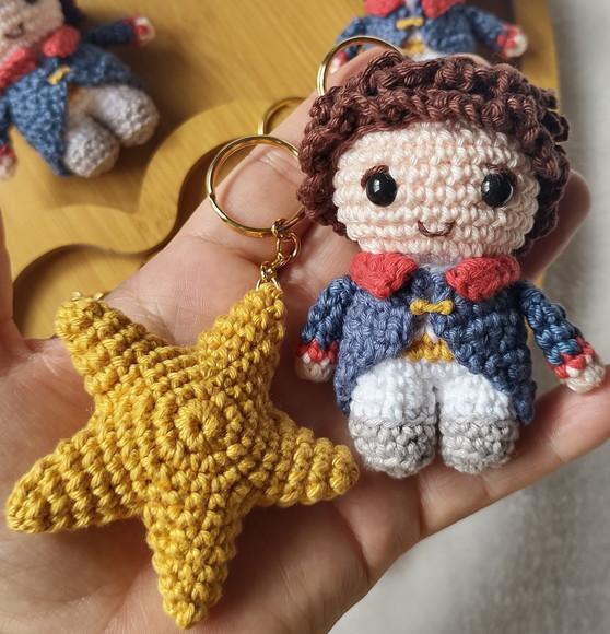 Lembrancinha Pequeno Príncipe e Estrela em Crochê