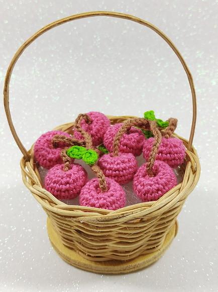 Mini Fruta em Crochê para Aplicação
