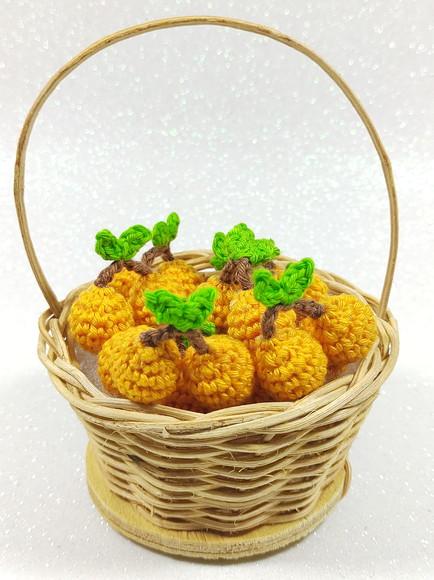 Mini Fruta em Crochê para Aplicação