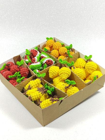 Mini Fruta em Crochê para Aplicação