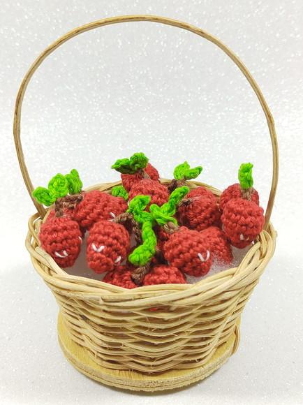 Mini Fruta em Crochê para Aplicação