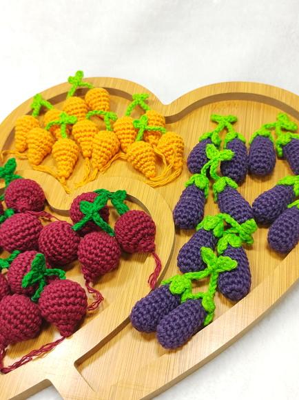 Mini Legume em Crochê para Aplicação