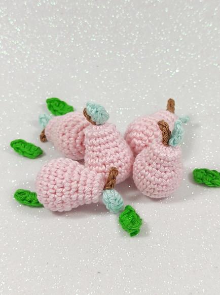 Mini Pera em Crochê para Aplicação