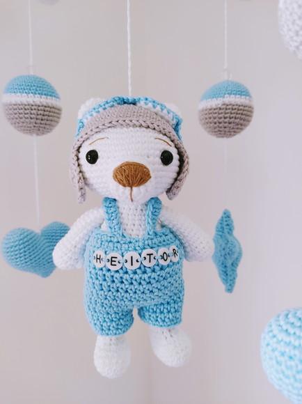 Mobile de Berço Urso em Crochê