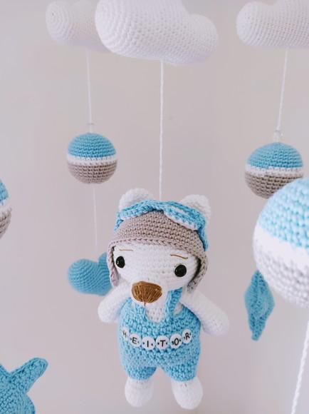 Mobile de Berço Urso em Crochê