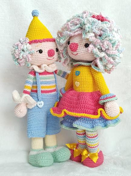 Palhaços Amigurumi em Crochê