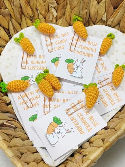 Paper Clips com Crochê Cenoura e Card