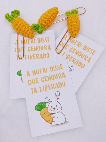 Paper Clips com Crochê Cenoura e Card
