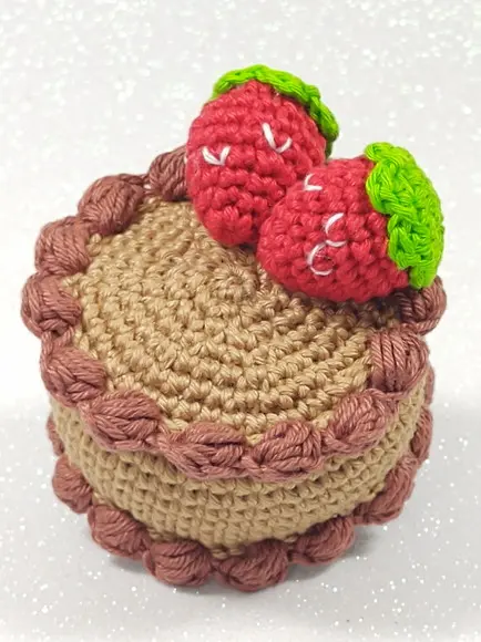 Bolo de Chocolate de Crochê