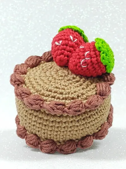 Bolo de Chocolate de Crochê
