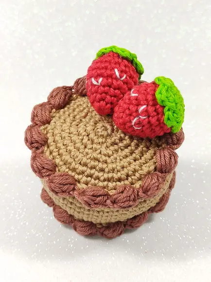 Bolo de Chocolate de Crochê