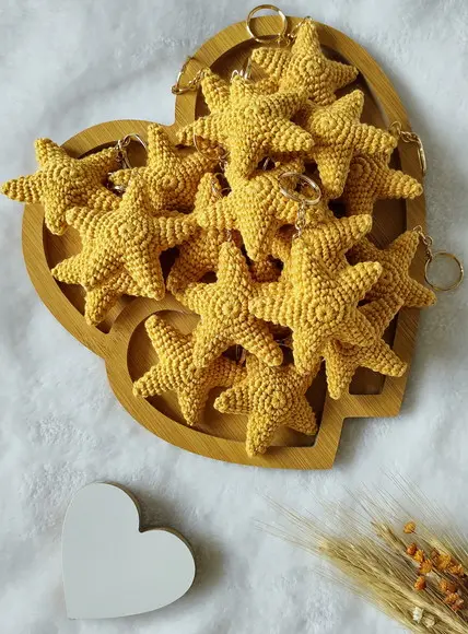 Chaveiro Estrela em Crochê