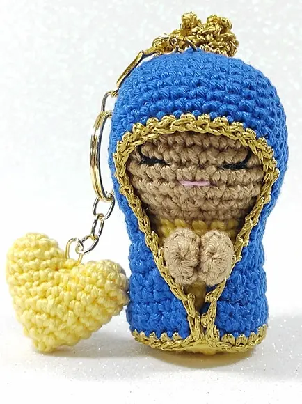 Chaveiro Nossa Senhora Aparecida em Crochê