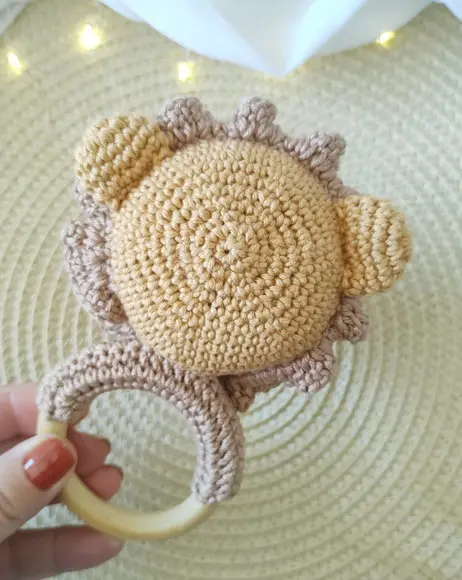 Chocalho Leão Amigurumi em Crochê