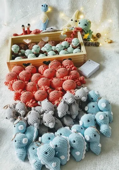 Conjunto Fundo do Mar com Lembrancinhas em Crochê