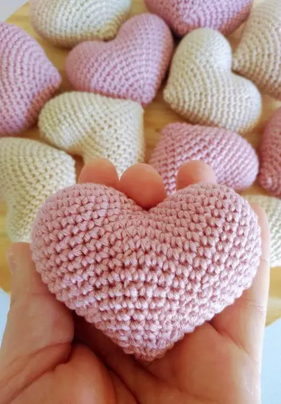 Coração Amigurumi em Crochê